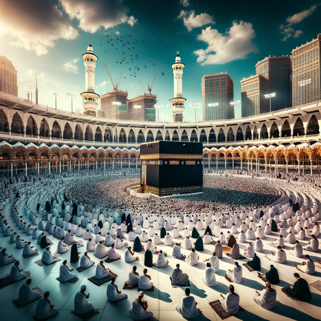 Vue Scénique de la Mecque avec la Kaaba