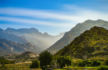 Landscape view of Mountains from Al Hada, Taif, Saudi Arabia